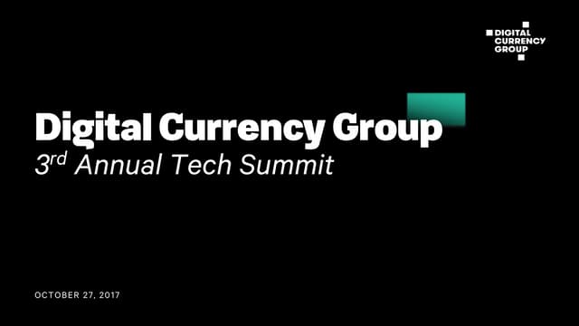 DCG Tech Summit - Opening Remarks