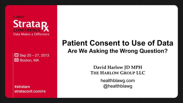 Patient Consent to the Use of Data:...