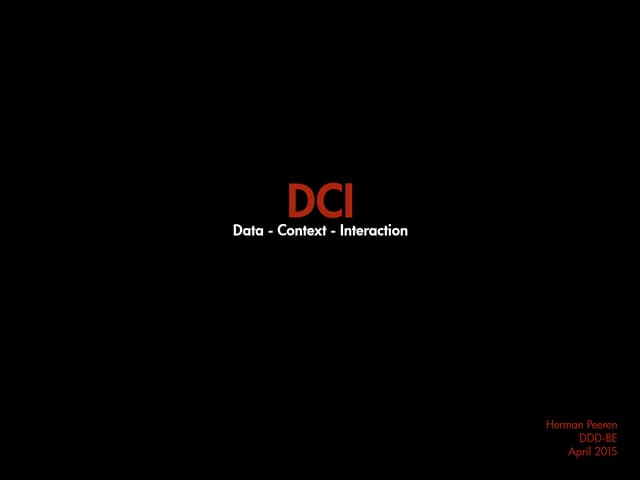 DCI DDD-BE April 2015