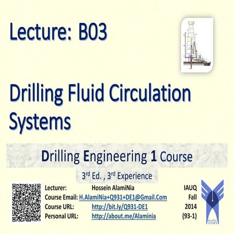 Drilling Fluid Circulation Systems