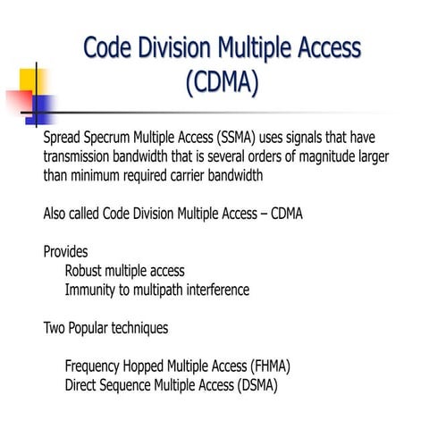 Digital Communication- Code division multiple access and DSSS | PDF