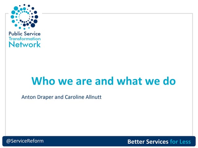 OPM Conference: DCLG.PSTN slides