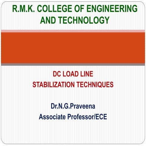 Dc load line fixed biasing | PPTX