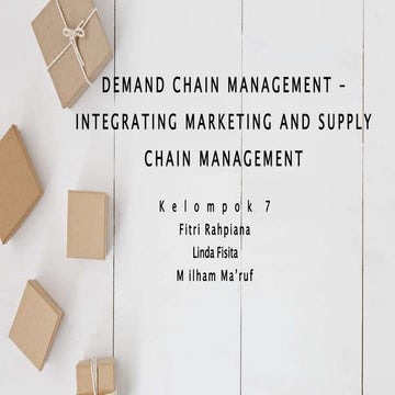 Demand Chain Management