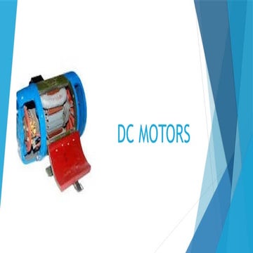 DC MOTORS basic details and information ppt