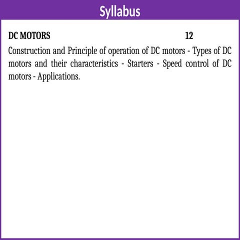 Comprehensive Study of DC Motors: Construction, Operation, and ...