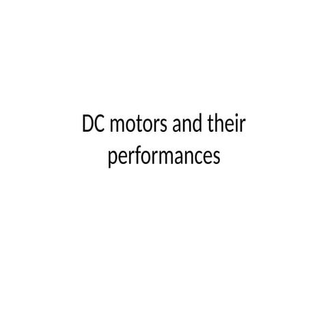 DC motors and its application_classroom guide
