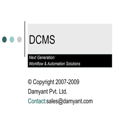 Dcms Product Datasheet V1.0