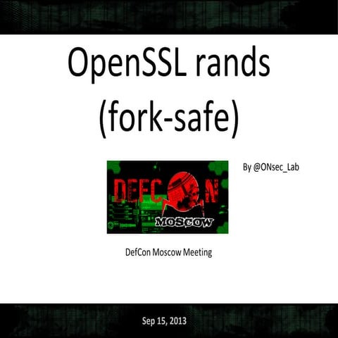 OpenSSL rands (fork-safe)