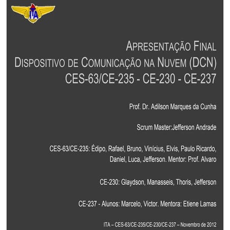 ITA - CE-235 - CE-230 - Apresentação Final - SETRAIF - DCN