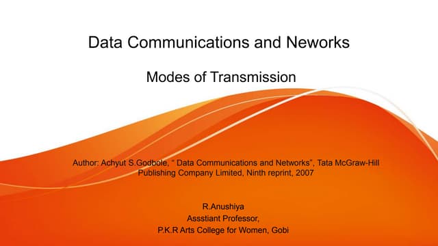 Modes of Transmission