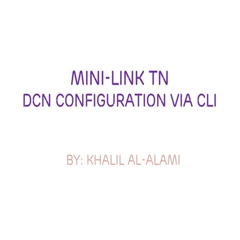 Dcn configuration via cli