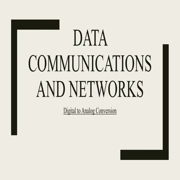 Digital To Analog Conversion