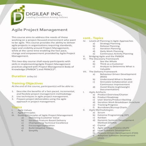 PM-01E - Agile Project Management
