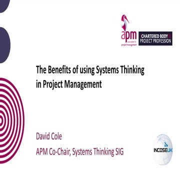 The Benefits of using Systems Thinking in Project Management