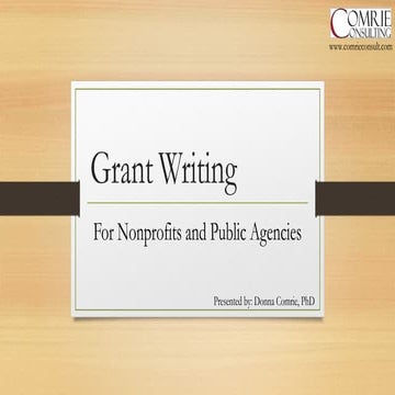 Grant Writing I | PPT