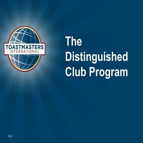 How to be a Distinguished Club (Powerpoint) | PPS