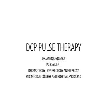 DCP PULSE THERAPY to be given in adults and children