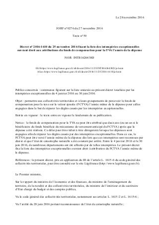 Décret n°2016 1610-du_25_novembre_2016_version_initiale