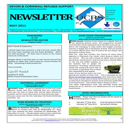 DCRS May 2011 Newsletter