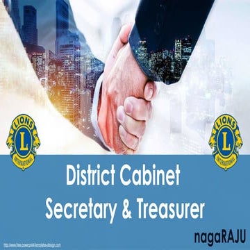 District Cabinet Secretary and District Cabinet Treasurer (DCS & DCT)