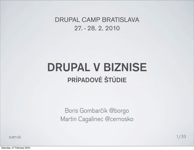 Drupal V Biznise