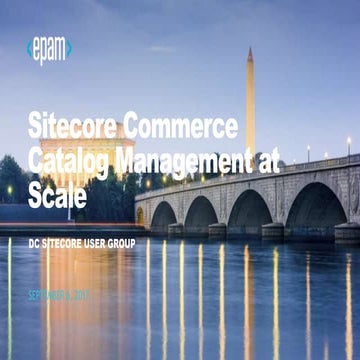 Sitecore Commerce Catalog Management at Scale