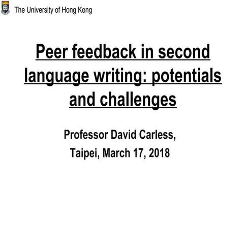 Implementing Peer Feedback