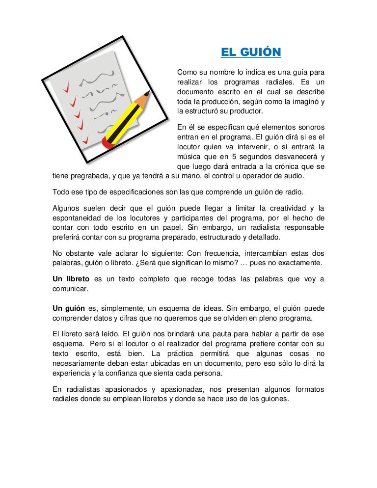 Documento El guión