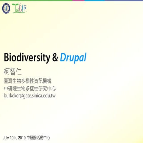 [DCTPE2010] Biodiversity & Drupal