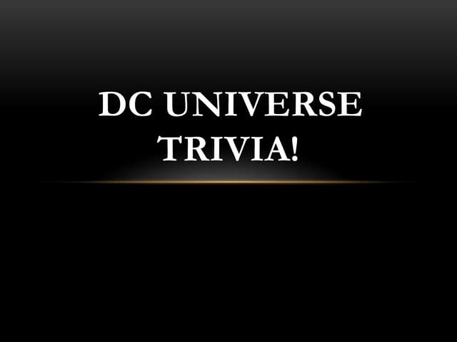 Comic book trivia