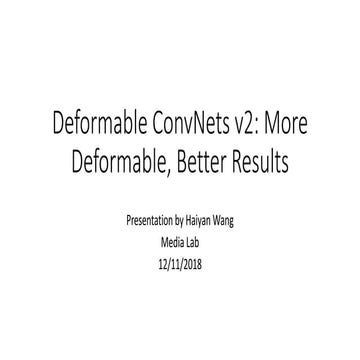 Deformable ConvNets V2, DCNV2