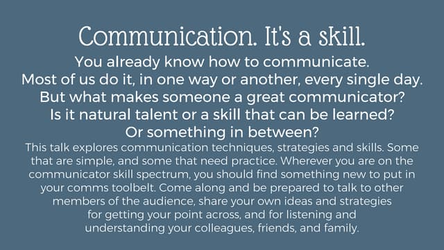 Communication skills for everyone - DrupalCon Vienna