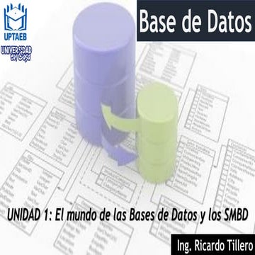 UNIDAD 1. El mundo de las Bases de Datos y los SMBD