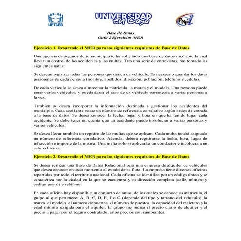 Guía 2 Ejercicios MER
