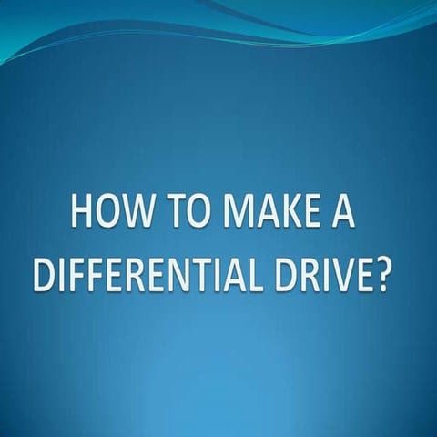How to make a Differential Drive?
