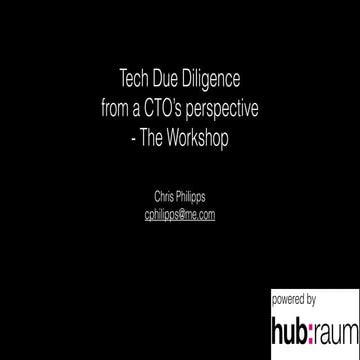 How to shine in a Tech DD | PDF