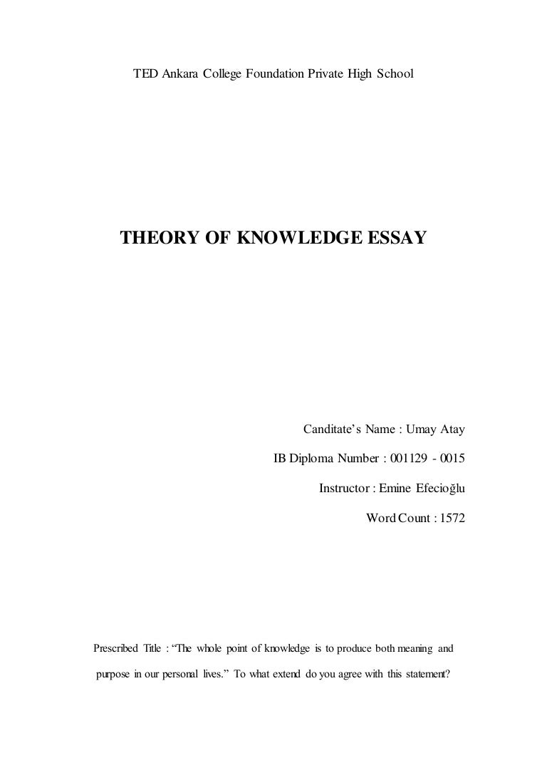 Tok essay
