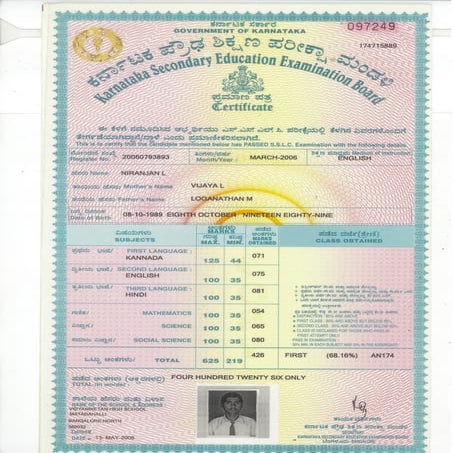 10th Certificate