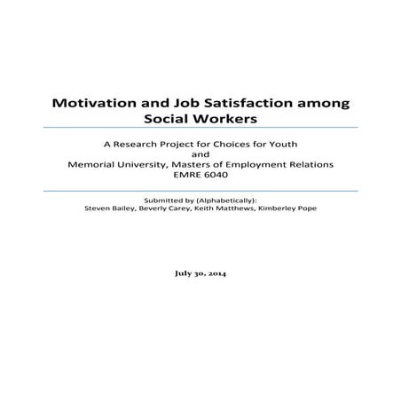 Motivation and Job Satisfaction | PDF