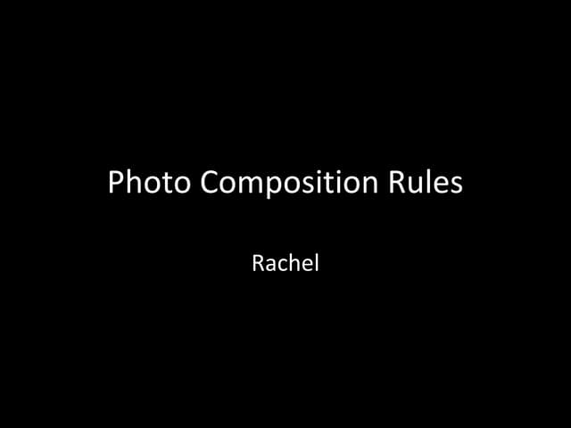 Photo Composition Rules