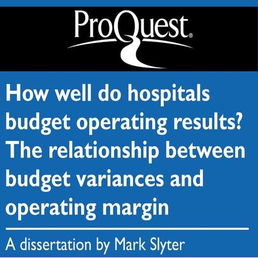 Budget Performance and Profitability Dissertation_Slyter_2016