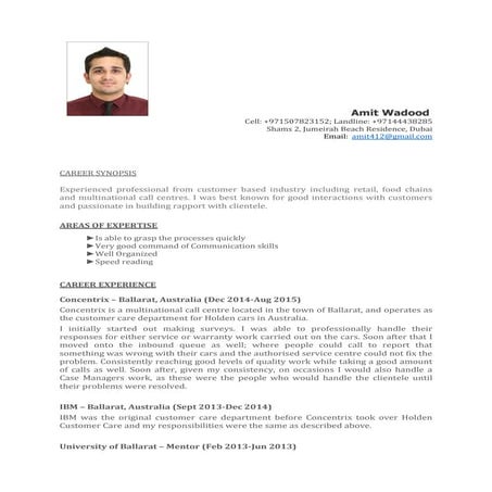 Resume-Amit Wadood