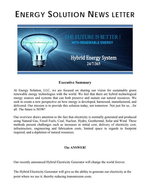ENERGY SOLUTION NEWS LETTER-HEG