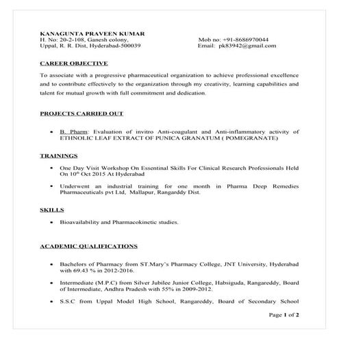 Vinay Kumar R | DOCX