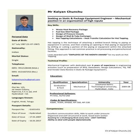Kalyan Chunchu Resume 