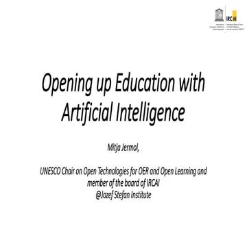 2020_12_11 «Opening Education with Artificial Intelligence» - Mitja Jermol