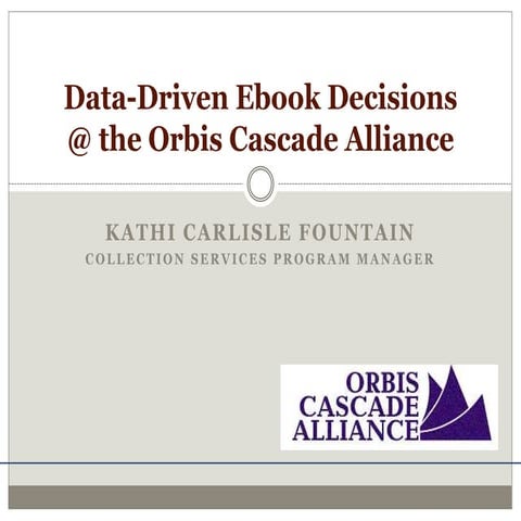 Data Analysis from Consortial DDA Programs