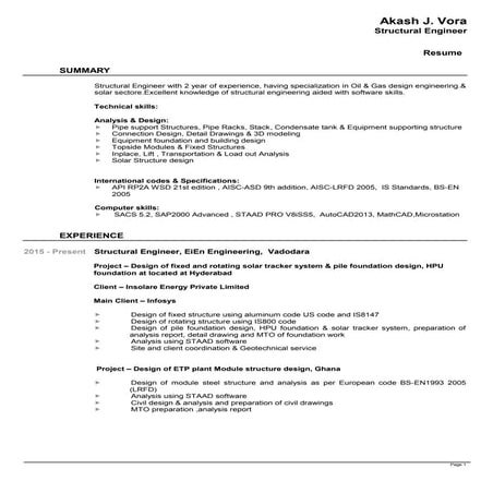 Resume - Akash Vora