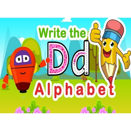 How To Write the letter D | Alphabet Letter D | KidsLearnTV